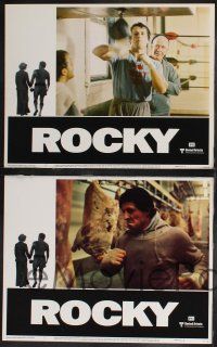 8y711 ROCKY 7 LCs '76 Sylvester Stallone, Carl Weathers, Talia Shire, Avildsen boxing classic!