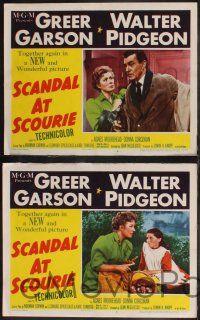 8y713 SCANDAL AT SCOURIE 7 LCs '53 great images of pretty Greer Garson & Walter Pidgeon!