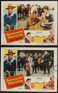 8y714 SEMINOLE UPRISING 7 LCs '55 cavalry officer George Montgomery vs. Native American Indians!