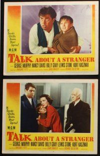 8y766 TALK ABOUT A STRANGER 6 LCs '52 George Murphy, Billy Gray, Lewis Stone, chilling film noir!