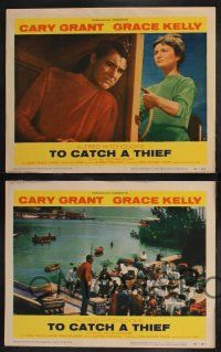 8y889 TO CATCH A THIEF 4 LCs '55 Alfred Hitchcock, great images of Cary Grant, Brigitte Auber!