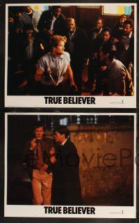 8y630 TRUE BELIEVER 8 LCs '89 James Woods, Robert Downey Jr., someone got away w/murder!