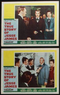 8y769 TRUE STORY OF JESSE JAMES 6 LCs '57 Robert Wagner, Jeffrey Hunter, Hope Lange!