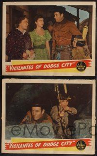 8y719 VIGILANTES OF DODGE CITY 7 LCs '44 Bill Elliott & Native American Bobby Blake on horse!