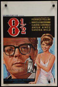 8z520 8 1/2 Belgian '63 Federico Fellini classic, Marcello Mastroianni & sexy Claudia Cardinale!