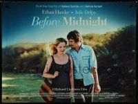 8z425 BEFORE MIDNIGHT DS British quad '13 cool image of Ethan Hawke, Julie Delpy!