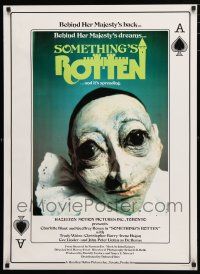 8z011 SOMETHING'S ROTTEN Canadian 1sh '79 creepy sculpture in ace of spades playing card!