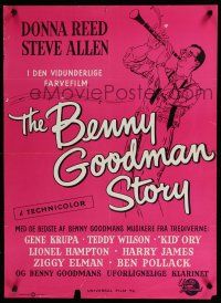 8z760 BENNY GOODMAN STORY Danish '56 Steve Allen as Goodman, Donna Reed, Gene Krupa!