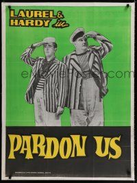 8z025 PARDON US Indian R60s Stan Laurel & Oliver Hardy in convict classic, different image!