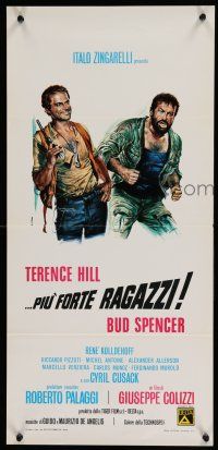 8z120 ALL THE WAY BOYS Italian locandina '73 cool Casaro artwork of Terence Hill & Bud Spencer!