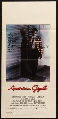8z122 AMERICAN GIGOLO Italian locandina '80 male prostitute Richard Gere, Paul Schrader classic!
