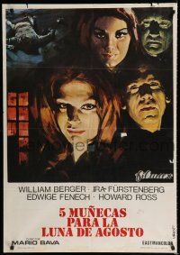 8z037 5 DOLLS FOR AN AUGUST MOON Spanish '72 Mario Bava, cool differeent horror art by Leanf!