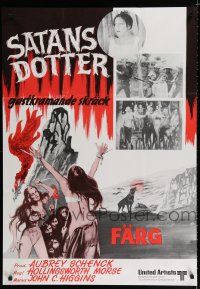 8z032 DAUGHTERS OF SATAN Swedish '73 Tom Selleck in his first movie, Barra Grant!