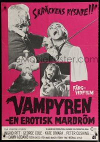 8z036 VAMPIRE LOVERS Swedish '70 Hammer, taste the deadly passion of the blood-nymphs if you dare!