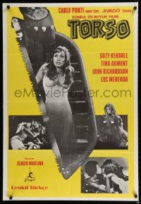 8z017 TORSO Turkish '73 directed by Sergio Martino, sexy Suzy Kendall, bizarre psychosexual minds!