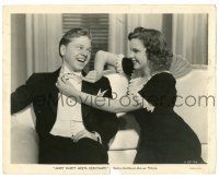 9a074 ANDY HARDY MEETS DEBUTANTE 8x10.25 still '40 Judy Garland fixes Mickey Rooney's bow tie!