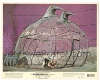 9a001 BARBARELLA 8x10 mini LC '68 cool image of sexiest Jane Fonda trapped in giant birdcage!