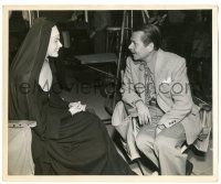 9a112 BELLS OF ST. MARY'S candid 8.25x10 still '46 nun Ingrid Bergman on the set by John Miehle!