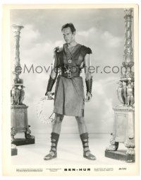 9a114 BEN-HUR 8.25x10.25 still '60 best full-length portrait of Charlton Heston with whip!