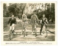 9a170 CAREFREE 8x10.25 still '38 Fred Astaire, Ginger Rogers, Ralph Bellamy & Gear on bicycles!