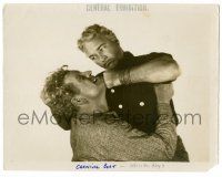 9a171 CARNIVAL BOAT 8x10.25 still '32 super close up logger William Boyd beating up guy!