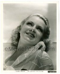 9a192 CLAIRE TREVOR 8.25x10 still '30s head & shoulders smiling portrait of the pretty Fox star!