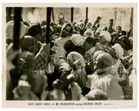9a246 EAST MEETS WEST 8x10 still '36 great image of man being carried by crowd of men in turbans!