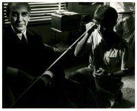 9a247 ED WOOD deluxe candid 8.25x10 still '94 great c/u of Martin Landau as Bela Lugosi on the set!