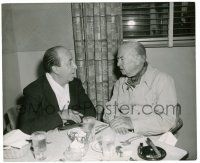9a248 ED WYNN/CHARLES COBURN 8.25x10 still '50s both stars chatting together over a meal!
