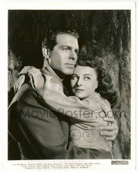 9a290 FOREST RANGERS deluxe 8.25x10.25 still '42 c/u of Paulette Goddard hugging Fred MacMurray!