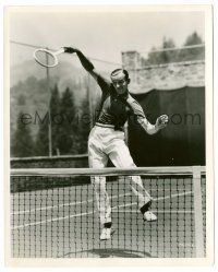 9a294 FRED ASTAIRE 8x10 still '37 cool portrait playing tennis in mid-air by John Miehle!