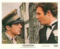 9a015 GODFATHER 8x10 mini LC '72 close up of Al Pacino in uniform & James Caan in tuxedo!