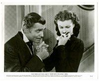 9a338 GONE WITH THE WIND 8x10 still R80s c/u of Clark Gable holding crying Vivien Leigh's hand!