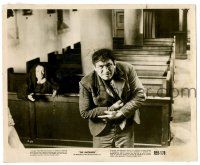 9a422 INFORMER 8.25x10 still R55 John Ford, Una O'Connor looking at shot Victor McLaglen in church!