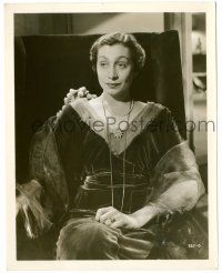 9a498 KIND LADY 8x10.25 still '35 great seated close up of Aline MacMahon in velvet dress!