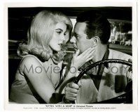 9a506 KITTEN WITH A WHIP 8.25x10 still '64 John Forsythe resists sexy bad Ann-Margret in car!