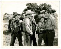 9a528 LAW OF THE RANGE 8x10 still '41 Johnny Mack Brown, Fuzzy Knight & Nell O'Day catch bad guys!