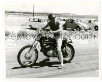 9a549 LITTLE FAUSS & BIG HALSY 8.25x10 still '70 barechested Robert Redford on Yamaha motorcycle!