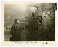 9a562 LODGER 8.25x10 still '35 cool image of Laird Cregar staring at lamp on Slade Walk!