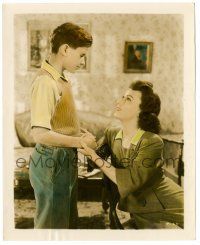 9a038 MELODY FOR THREE color 8.25x10 still '41 c/u of pretty Fay Wray with young Schuyler Standish!