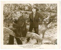 9a669 OF MICE & MEN 8x10 still R46 classic image of Burgess Meredith about to shoot Lon Chaney Jr.