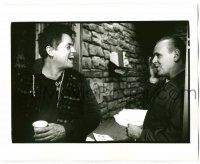9a809 SILENCE OF THE LAMBS deluxe candid 8x10 still '91 Demme laughs with Hopkins by Ken Regan!