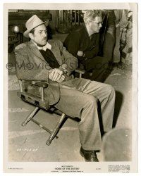 9a828 SONG OF THE SOUTH candid 8x10 still '46 Walt Disney watches from his chair on the set!