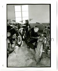 9a854 STEVE McQUEEN 8x10 still '63 w/motorcycle collection, Life Magazine File Copy by Gunther!