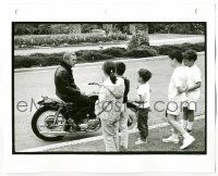 9a853 STEVE McQUEEN 8x10 still '63 on motorcycle w/ kids, Life Magazine File Copy by Curt Gunther!