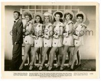 9a878 TAKE IT BIG 8x10.25 still '44 Jack Haley posing with sexy chorus girls in cowgirl outfits!
