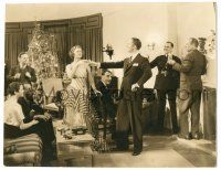 9a891 THIN MAN deluxe 7.25x9.25 still '34 William Powell & Myrna Loy toasting at Christmas party!
