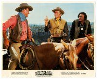 9a050 WAR WAGON color 8x10 still '67 close up of John Wayne & Kirk Douglas on horses!