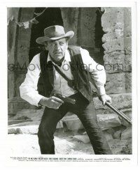 9a972 WILD BUNCH 8x10 still '69 c/u of William Holden with pistol & shotgun, Sam Peckinpah!