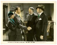 9a054 YOU ONLY LIVE ONCE color 8x10.25 still '37 Sylvia Sidney watches MacLane greet Henry Fonda!